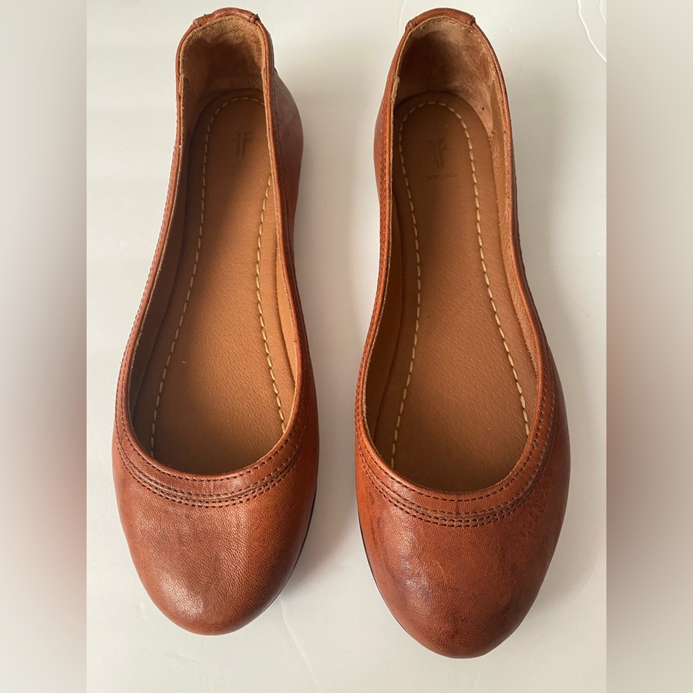 Frye Carson Leather Ballerina Flats